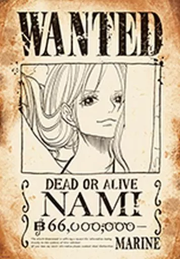 ポスター(アニメ)　全12種セット 「ワンピース 手配書ポスター」 創刊50周年記念 週刊少年ジャンプ展 VOL.3グッズ 駿河屋 -<中古>ナミ 「ワンピース 手配書ポスター」 創刊50周年