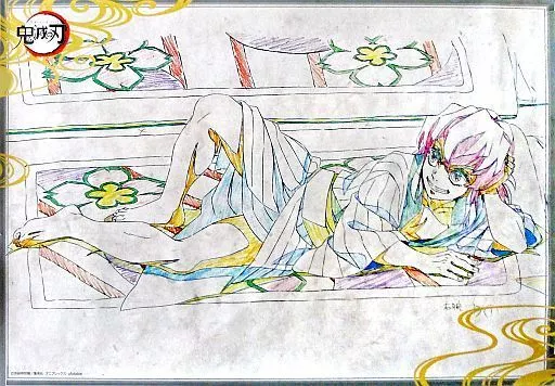 B2原画ポスター 嘴平伊之助(素顔/寝そべり) 「鬼滅の刃×ufotable DINING 第3期」 お楽しみくじ Wチャンス景品_image