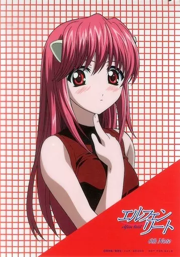 素晴らしい外見 駿河屋 -<中古>クリアポスター にゅう(服赤) 「DVD エルフェン ポスター