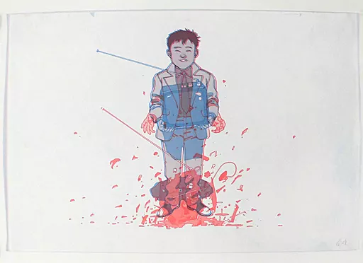 【希少・額装済】大友克洋 GENGA展 ポスター「YOU」 B2サイズ 公式 駿河屋 -<中古>B2ポスター YOU 「大友克洋 GENGA展」（アニメ）