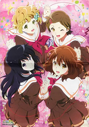 響け!ユーフォニアム Blu−ray全巻購入特典 B3クリアポスター 駿河屋 -<中古>B3布ポスター 黄前久美子&高坂麗奈&川島緑輝