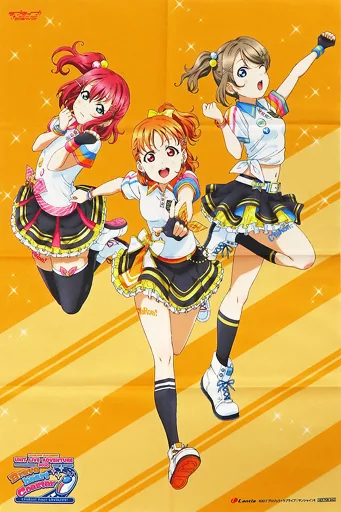 B2布 CYaRon! 「ラブライブ!サンシャイン!! CYaRon! First LOVELIVE! ～Braveheart Coaster～ Blu-ray Memorial BOX」 楽天ブックス購入特典_image