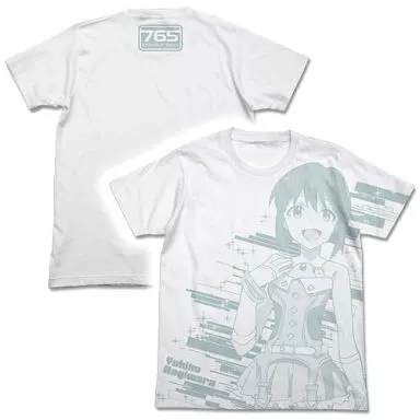 THE IDOLM＠STER 荻原雪歩オールプリントTシャツ ホワイト サイズM