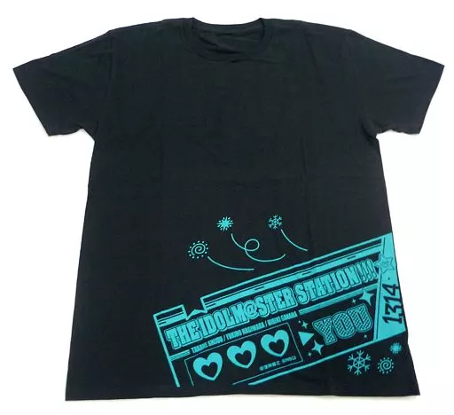 THE IDOLM＠STER STATION!!! 浅倉杏美(萩原雪歩役)デザイン Tシャツ ブラック XLサイズ 「アイドルマスター7th ANNIVERSARY 765PRO ALLSTARS みんなといっしょに!」