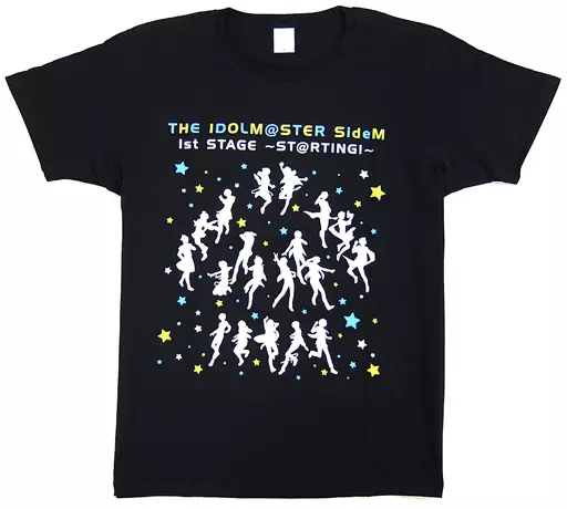 集合(シルエット) Tシャツ ブラック Lサイズ 「アイドルマスター SideM 1st stage ST＠RTING!」