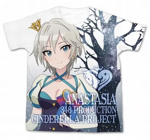 Tシャツ(キャラクター)　アナスタシア(マイファーストスター!!) フルグラフィックTシャツ ホワイト Lサイズ 「アイドルマスター シンデレラガールズ」