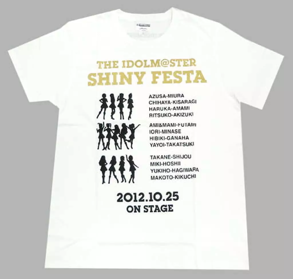 アイドルマスター ライブVer. Tシャツ ホワイト×ゴールド Mサイズ 「アイドルマスター シャイニーフェスタ」 バックステージパス プレミアムSHOPサイト限定