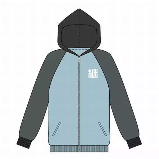 継続高校 イメージパーカー ライトブルー×グレー メンズフリーサイズ 「ガールズ＆パンツァー 劇場版」