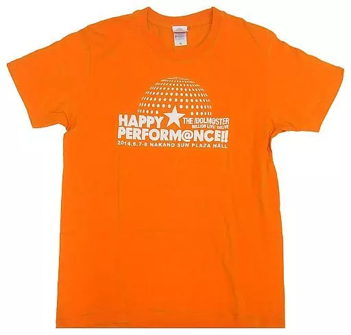アイドルマスター 公式Tシャツ オレンジ XLサイズ 「THE IDOLM＠STER MILLION LIVE! 1stLIVE HAPPY☆PERFORM＠NCE!!」 会場限定