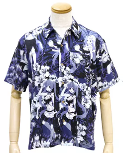 駿河屋 -<中古>白露型 アロハシャツ ブルー Mサイズ 「艦隊これ