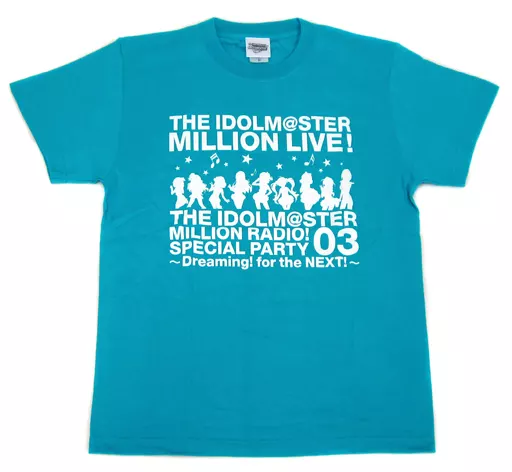 アイドルマスター ミリオンラジオ! SPECIAL PARTY 03 Tシャツ ライトブルー XLサイズ 「THE IDOLM＠STER MILLION RADIO! SPECIAL PARTY 03 ～Dreaming! for the NEXT!～」