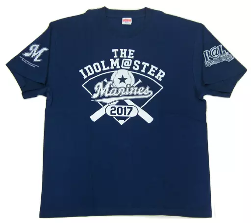 千葉ロッテマリーンズ P＠Lコラボ Tシャツ ネイビー Sサイズ 「アイドルマスターシリーズ×パ・リーグコラボ」