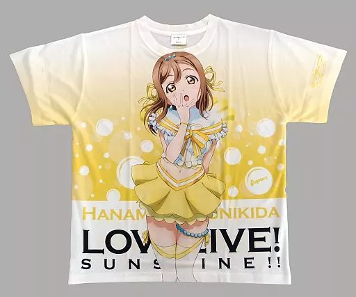国木田花丸(恋になりたいAQUARIUM) フルグラフィックTシャツ イエロー×ホワイト フリーサイズ 「ラブライブ!サンシャイン!!」