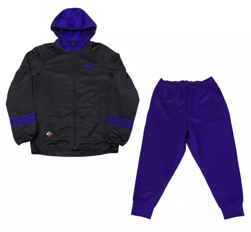 衣類その他(女性アイドル)　高城れに(ももいろクローバーZ) ももクロ×adidas NEO Labelジャージ上下セット パープル×ブラック XSサイズ 「ももクロ ポシュレの玉手箱だZ」