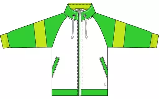 柏木翼モデル DRAMATIC STARS ジャージ(七分袖) ホワイト×グリーン LLサイズ 「アイドルマスター SideM」