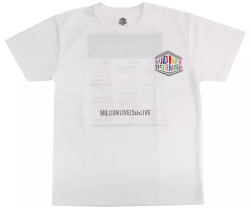 5th LIVE Ver. 公式フルカラースポーツTシャツ ホワイト XLサイズ 「THE IDOLM＠STER MILLION LIVE! 5thLIVE BRAND NEW PERFORM＠NCE!!!」