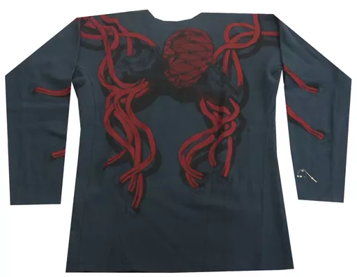 ケ*ン様 アルトラバイオレンス　ジョジョ　スティールボールラン　マンダム　Tシャ 駿河屋 -<中古>マンダム ロングスリーブカットソー チャコール×レッド