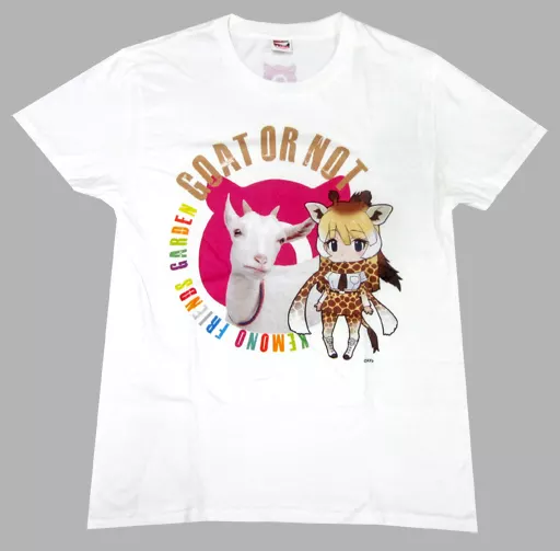 アミメキリン 原作Tシャツ ホワイト Lサイズ 「Oh!祭りだよ! けものフレンズ が~で~ん! 幕張メッセでどったんばったん大騒ぎぃ!」