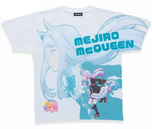 Tシャツ(キャラクター)　メジロマックイーン フルパネルTシャツ ホワイト Mサイズ 「ウマ娘 プリティーダービー」二手