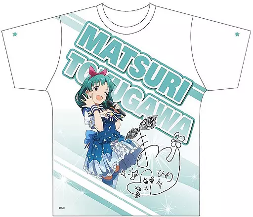 徳川まつり 両面フルグラフィックTシャツ ホワイト×グリーン Lサイズ 「アイドルマスター ミリオンライブ!」（本体不備（中））