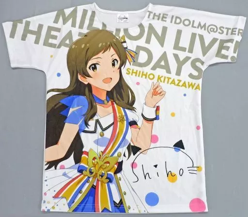 北沢志保(サイン入りver.) フルカラーTシャツ ヌーベル・トリコロールver. ホワイト フリーサイズ(Lサイズ) 「THE IDOLM＠STER MILLION LIVE! THEATER DAYS 1st anniversary in AKIHABARA」