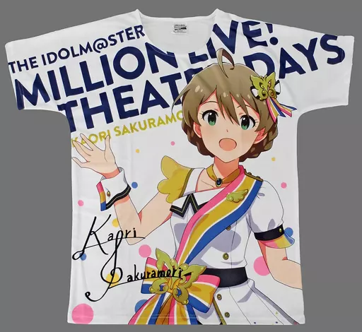 桜守歌織(サイン入りver.) フルカラーTシャツ ヌーベル・トリコロールver. ホワイト フリーサイズ(Lサイズ) 「THE IDOLM＠STER MILLION LIVE! THEATER DAYS 1st anniversary in AKIHABARA」
