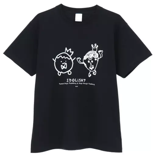 Tシャツ(キャラクター)　環と壮五の王様プリン 原作版 イラストTシャツ ブラック 男女兼用Mサイズ 「アイドリッシュセブン」
