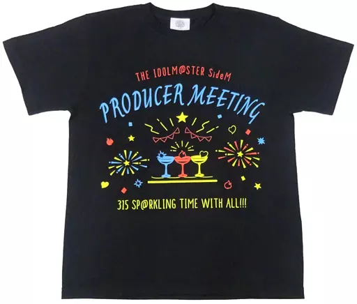 アイドルマスター SideM 公式Tシャツ ブラック Mサイズ 「THE IDOLM＠STER SideM PRODUCER MEETING 315 SP＠RKLING TIME WITH ALL!!!」