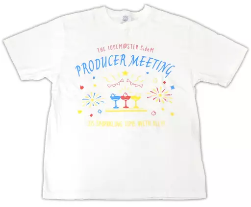 アイドルマスター SideM 公式Tシャツ ホワイト Mサイズ 「THE IDOLM＠STER SideM PRODUCER MEETING 315 SP＠RKLING TIME WITH ALL!!!」