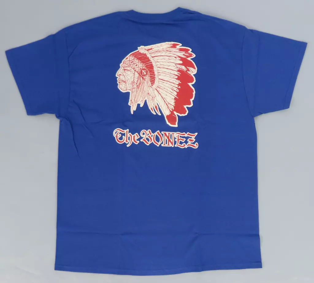 The BONEZ WOKE INDIAN Tシャツ ブルー XLサイズ 「The BONEZ TOUR WOKE」