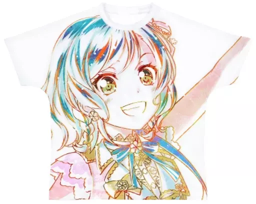 氷川日菜(Pastel*Palettes) Ani-Art フルグラフィックTシャツ ホワイト ユニセックス XLサイズ 「BanG Dream! ガールズバンドパーティ!」