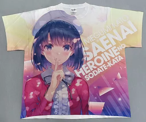 駿河屋 -<中古>加藤恵 フルグラフィックTシャツ ホワイト XL