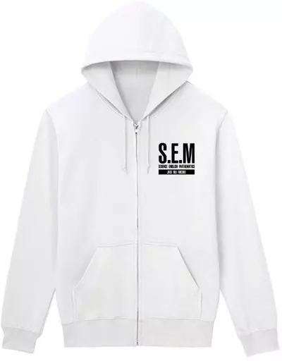 S.E.M ジップパーカー ホワイト ユニセックスフリーサイズ 「アイドルマスター SideM」
