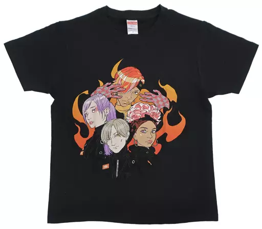 駿河屋 -<中古>女王蜂 qb of FIRE T-SHIRT(Tシャツ) ブラック Lサイズ