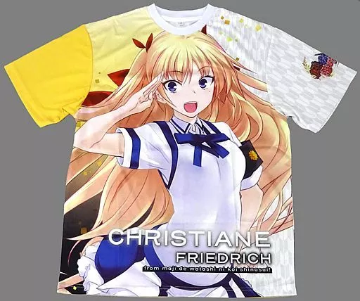 衣類　クリスティアーネ・フリードリヒ フルグラフィックTシャツ フルカラー Lサイズ 「真剣で私に恋しなさい!」 みなとふぇすてぃばる 2019.autumnグッズ 駿河屋 -<中古>クリスティアーネ・フリードリヒ フル