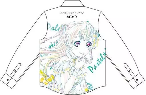白鷺千聖 Ani-Art フルグラフィックカジュアルシャツ ホワイト ユニセックス XLサイズ 「BanG Dream! ガールズバンドパーティ!」