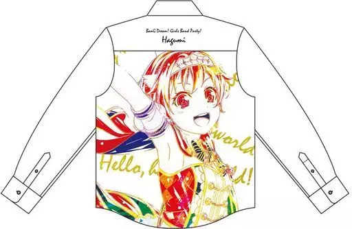 衣類　北沢はぐみ Ani-Art フルグラフィックカジュアルシャツ ホワイト ユニセックス Sサイズ 「BanG Dream! ガールズバンドパーティ!」