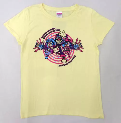衣類　angela 10th Tシャツ ライトイエロー XLサイズ 「angelaのミュージック・ワンダー☆大サーカス2015～10th Anniversary～」