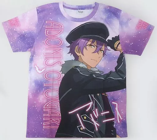 衣類　乙狩アドニス フルグラフィックTシャツ パープル フリーサイズ 「あんさんぶるスターズ!」