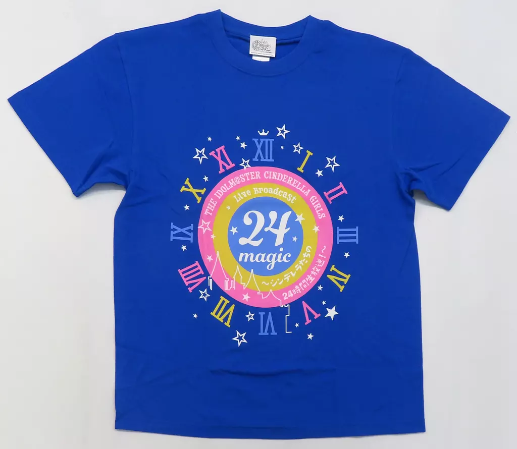 イベントロゴ 公式Tシャツ ブルー Lサイズ 「THE IDOLM＠STER CINDERELLA GIRLS Live Broadcast 24magic ～シンデレラたちの24時間生放送!～」