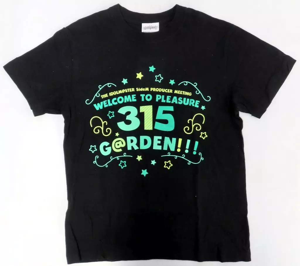 イベントロゴ 公式Tシャツ ブラック Mサイズ 「THE IDOLM＠STER SideM PRODUCER MEETING WELCOME TO PLEASURE 315 G＠RDEN!!!」