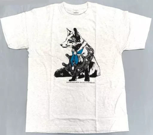 衣類　白上フブキ 描き下ろしデザインTシャツ ホワイト フリーサイズ 「バーチャルYouTuber ホロライブ 白上フブキ 80万人記念」