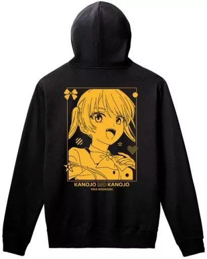 星崎理香 バックプリントパーカー ブラック レディースXXLサイズ 「カノジョも彼女」