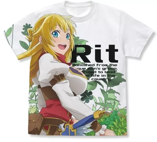 衣類　リット フルグラフィックTシャツ ホワイト Lサイズ 「真の仲間じゃないと勇者のパーティーを追い出されたので、辺境でスローライフすることにしました」