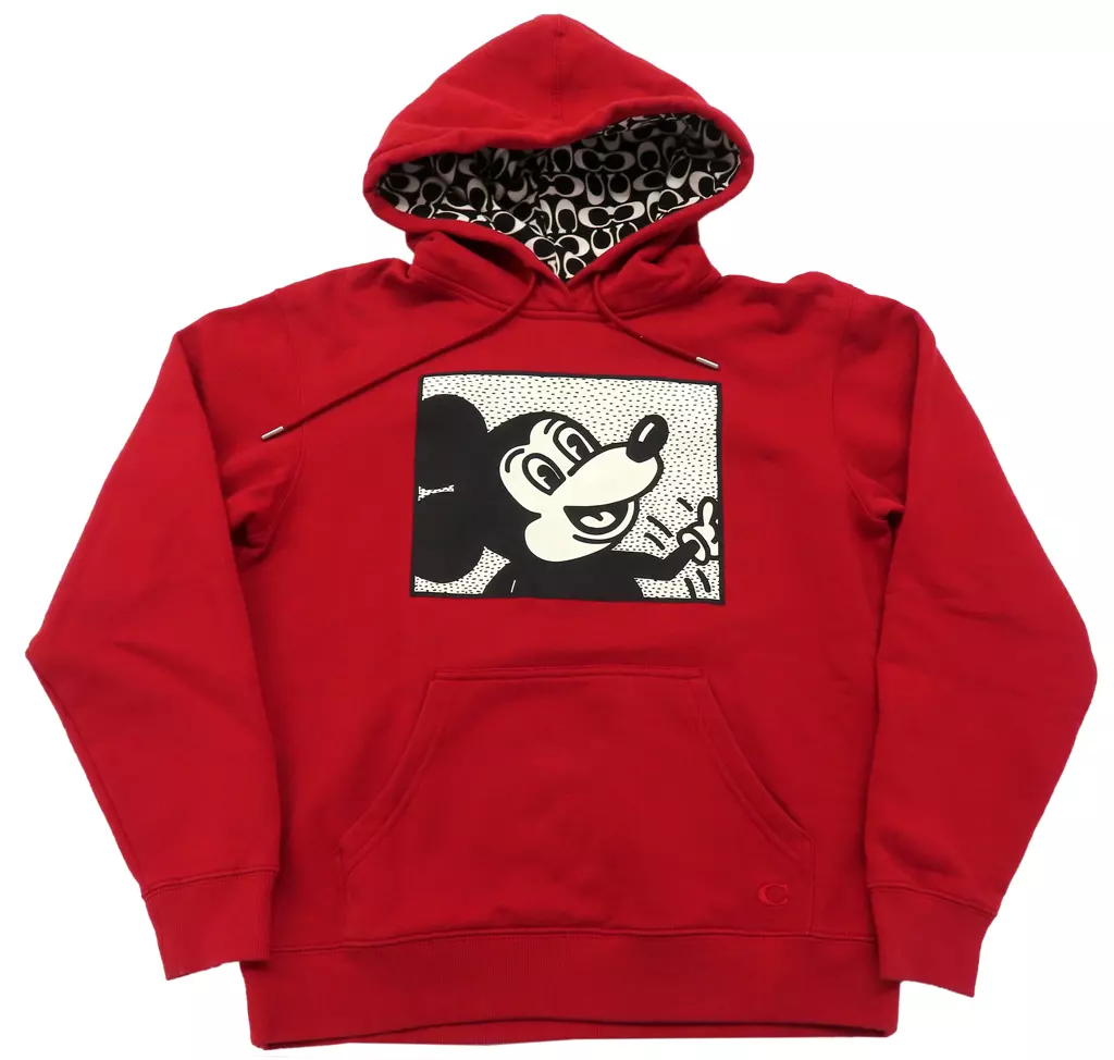 ミッキーマウス フーディー レッド 「ディズニーミッキーマウス×Keith Haring」