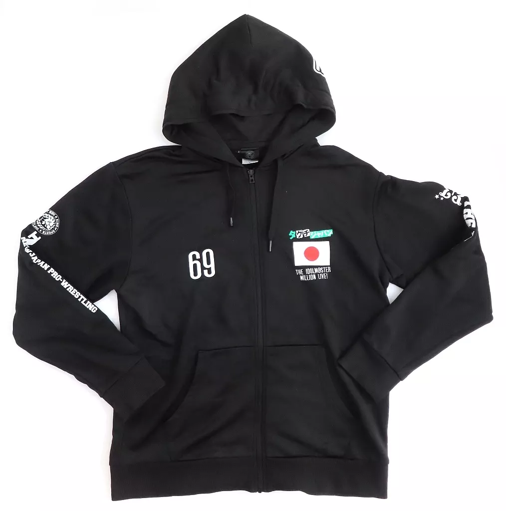 内藤哲也(新日本プロレス) 内藤哲也×アイドルマスター ミリオンライブ! フード付ドライジャージー ブラック Lサイズ