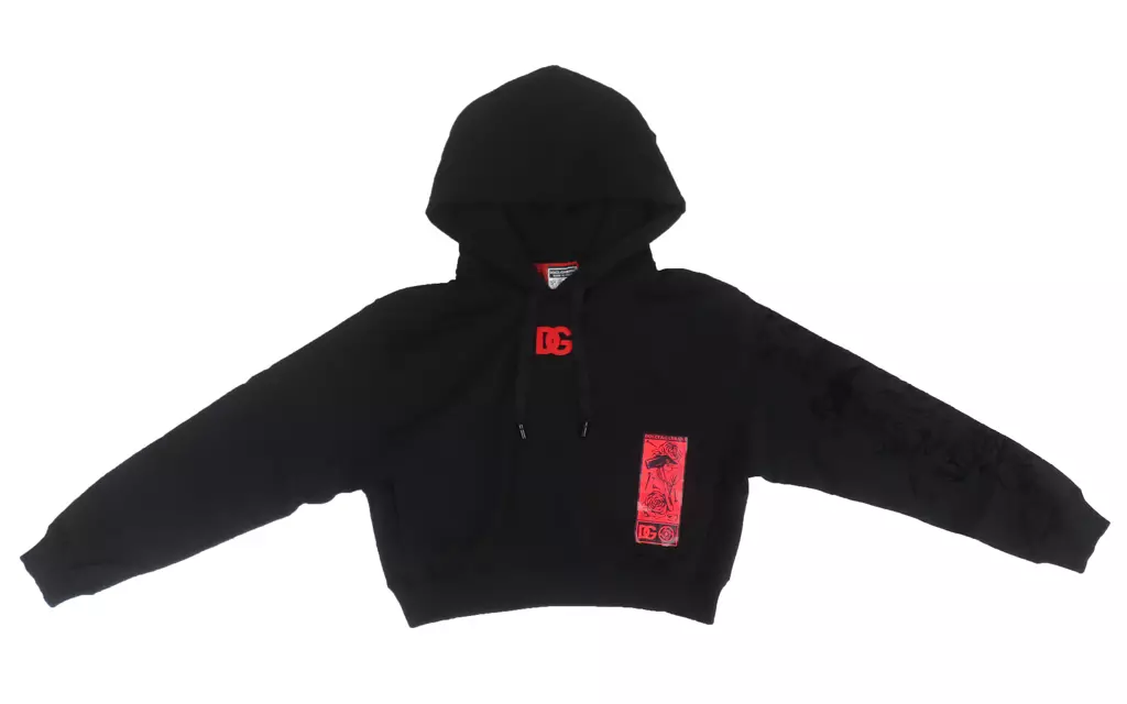 釘崎野薔薇 クロップド・フーディ ブラック 36サイズ 「ドルチェ＆ガッバーナ×呪術廻戦」