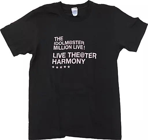 アイドルマスター ミリオンライブ! オリジナルTシャツ ブラック Sサイズ 「THE IDOLM＠STER LIVE THE＠TER HARMONY 07＆08」 発売記念イベントグッズ