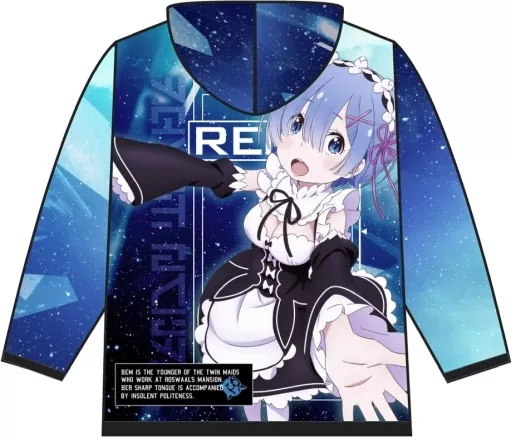 衣類　レム フルグラフィックドライパーカー ブルー Mサイズ 「Re：ゼロから始める異世界生活」