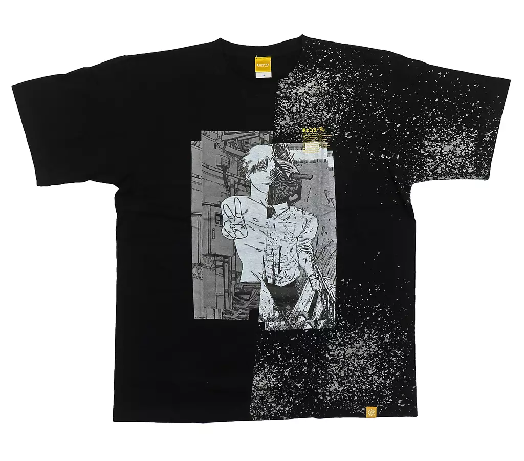 衣類　デンジ＆チェンソーマン 2 in 1 Tシャツ ブラック XLサイズ 「チェンソーマン」